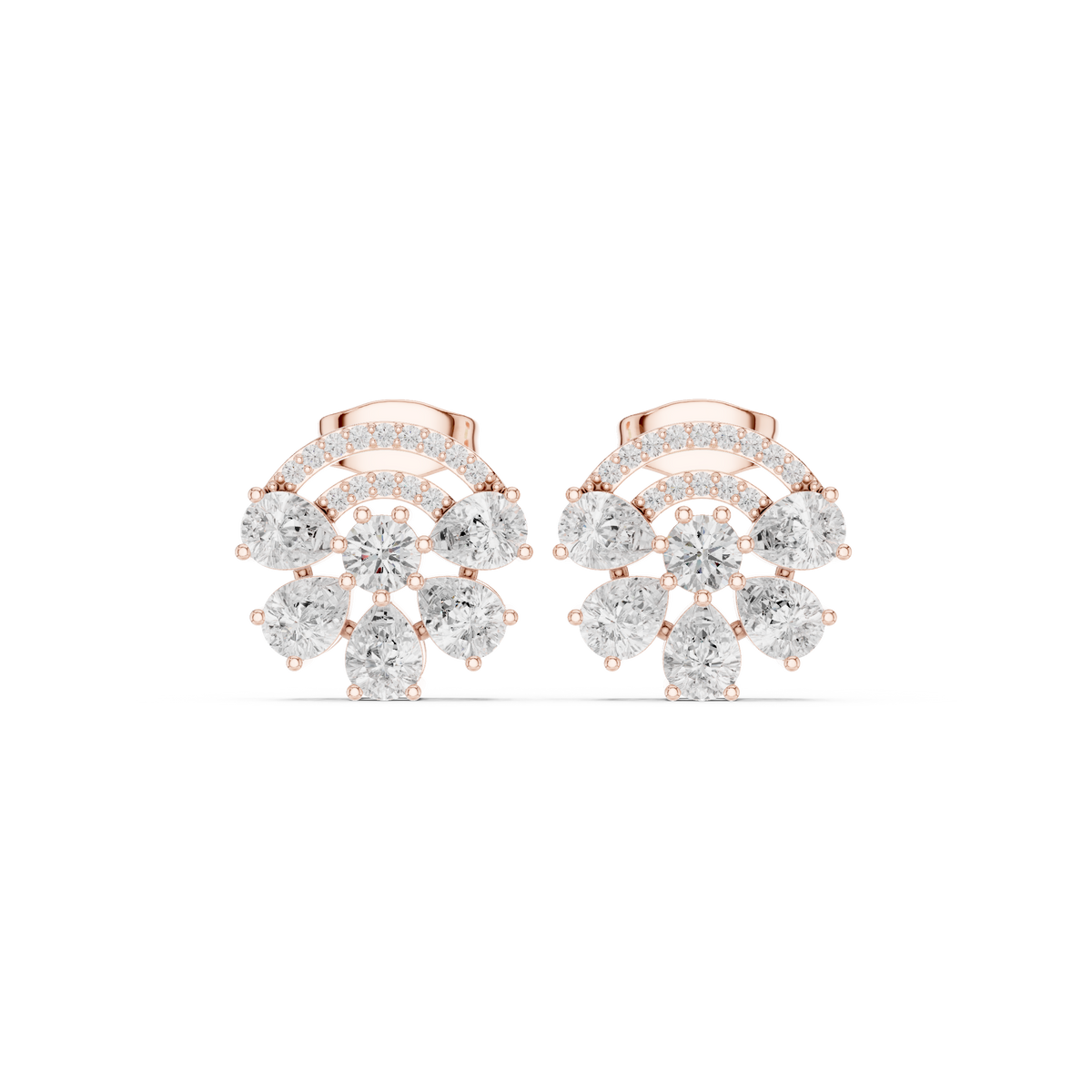 Averelle Floral Pavé Marquise Studs