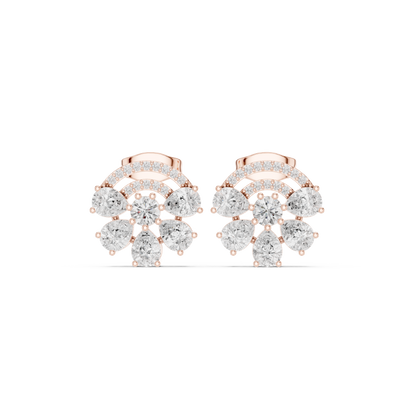 Averelle Floral Pavé Marquise Studs
