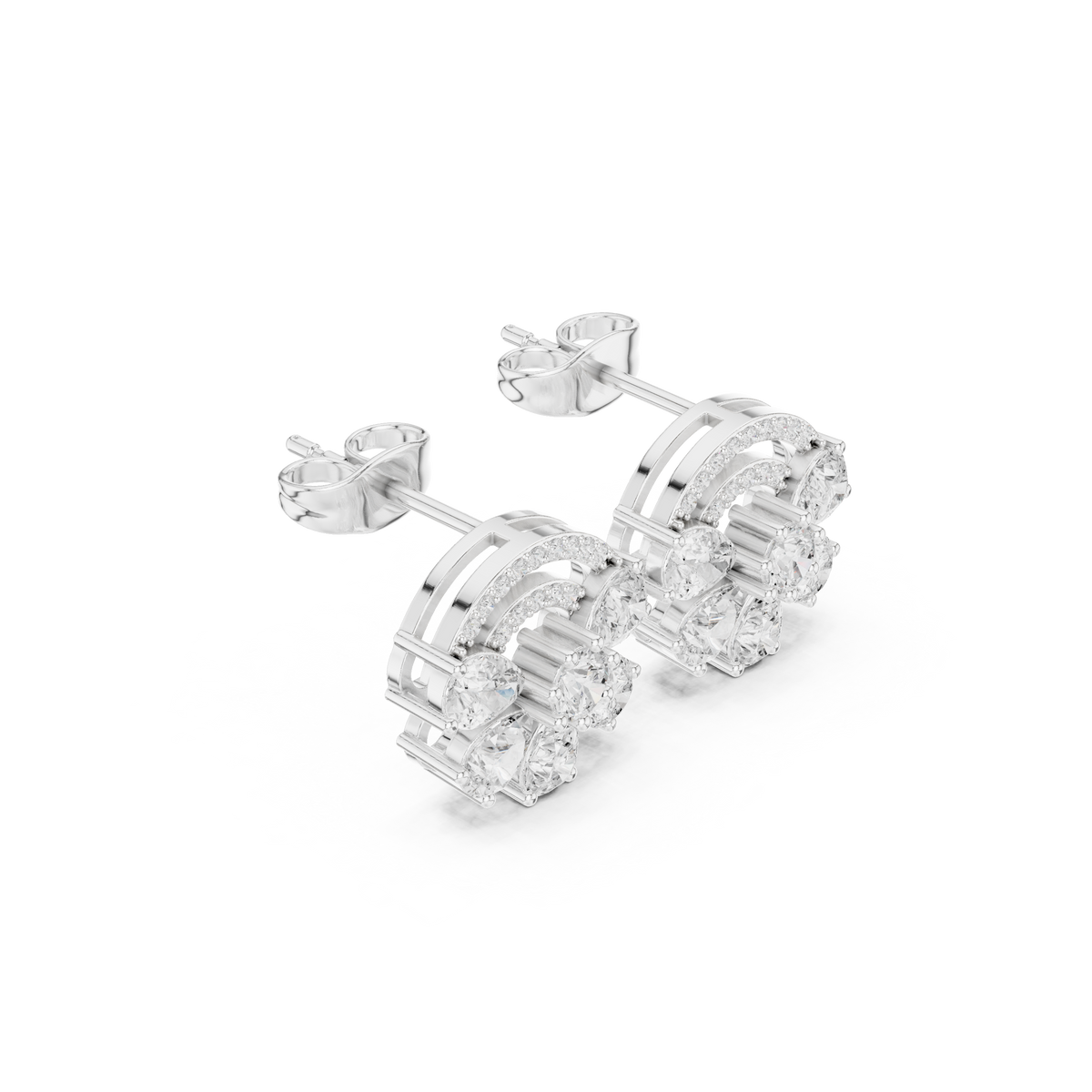 Averelle Floral Pavé Marquise Studs
