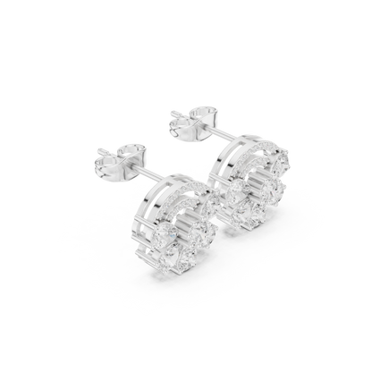 Averelle Floral Pavé Marquise Studs