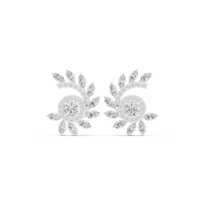 Soravelle Floral Marquise Crest Studs