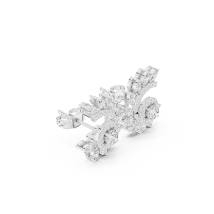 Soravelle Floral Marquise Crest Studs