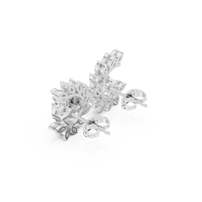 Soravelle Floral Marquise Crest Studs
