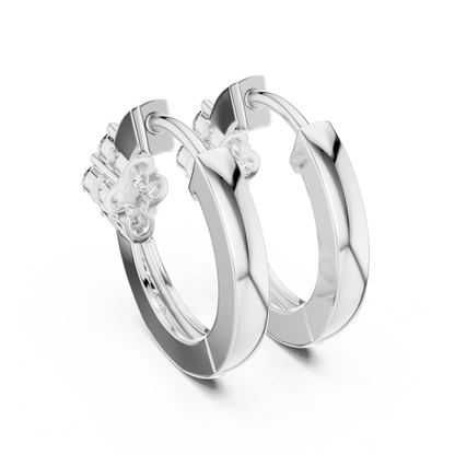 Liorenne Floral Cluster Diamond Hoops