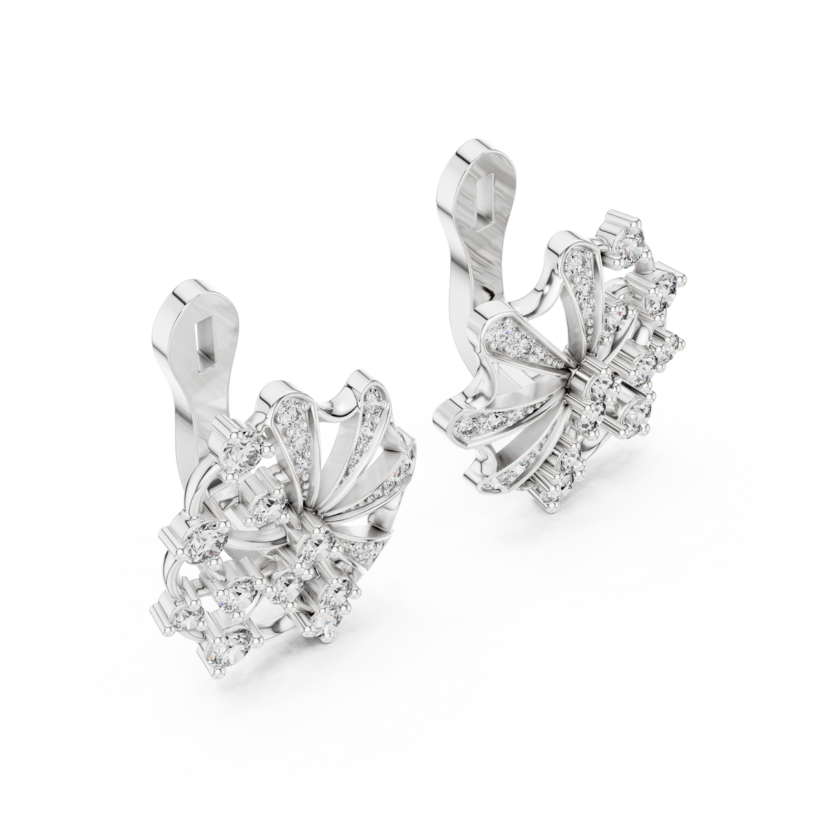 Calista Floral Marquise Hoops