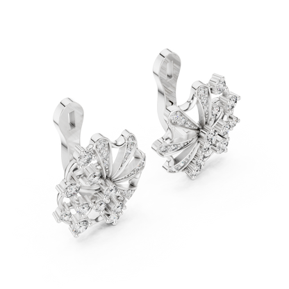 Calista Floral Marquise Hoops