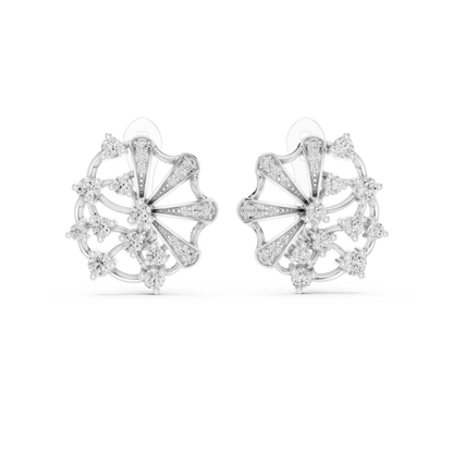 Calista Floral Marquise Hoops