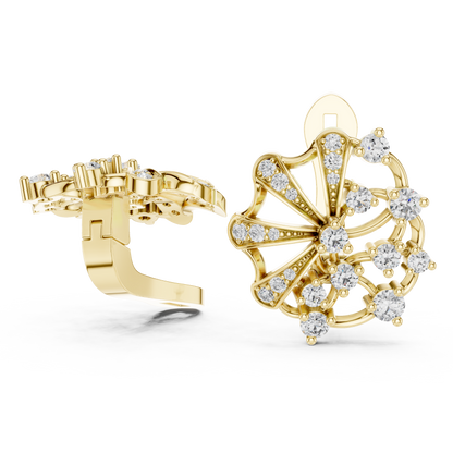 Calista Floral Marquise Hoops