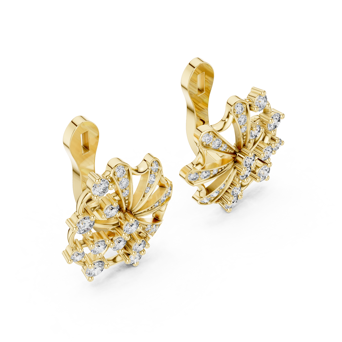 Calista Floral Marquise Hoops