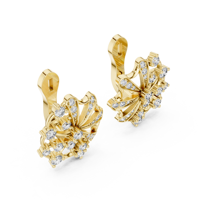 Calista Floral Marquise Hoops