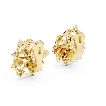Calista Floral Marquise Hoops