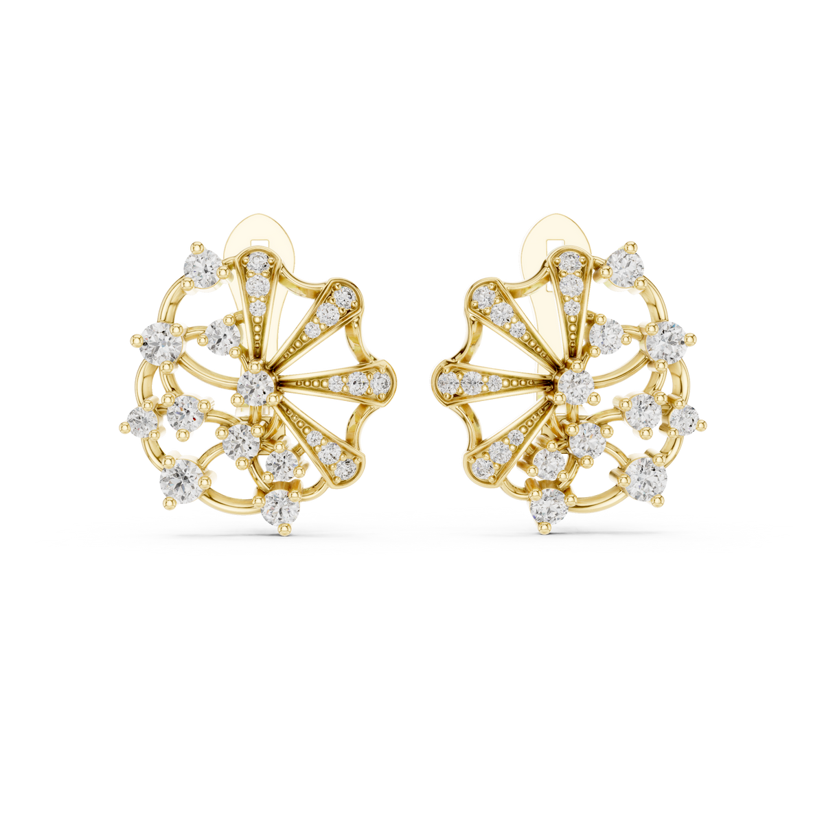 Calista Floral Marquise Hoops