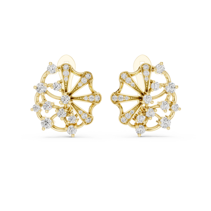 Calista Floral Marquise Hoops