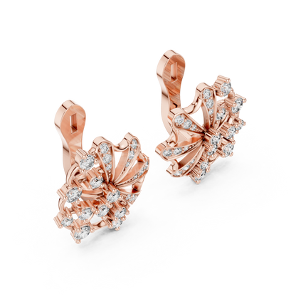 Calista Floral Marquise Hoops