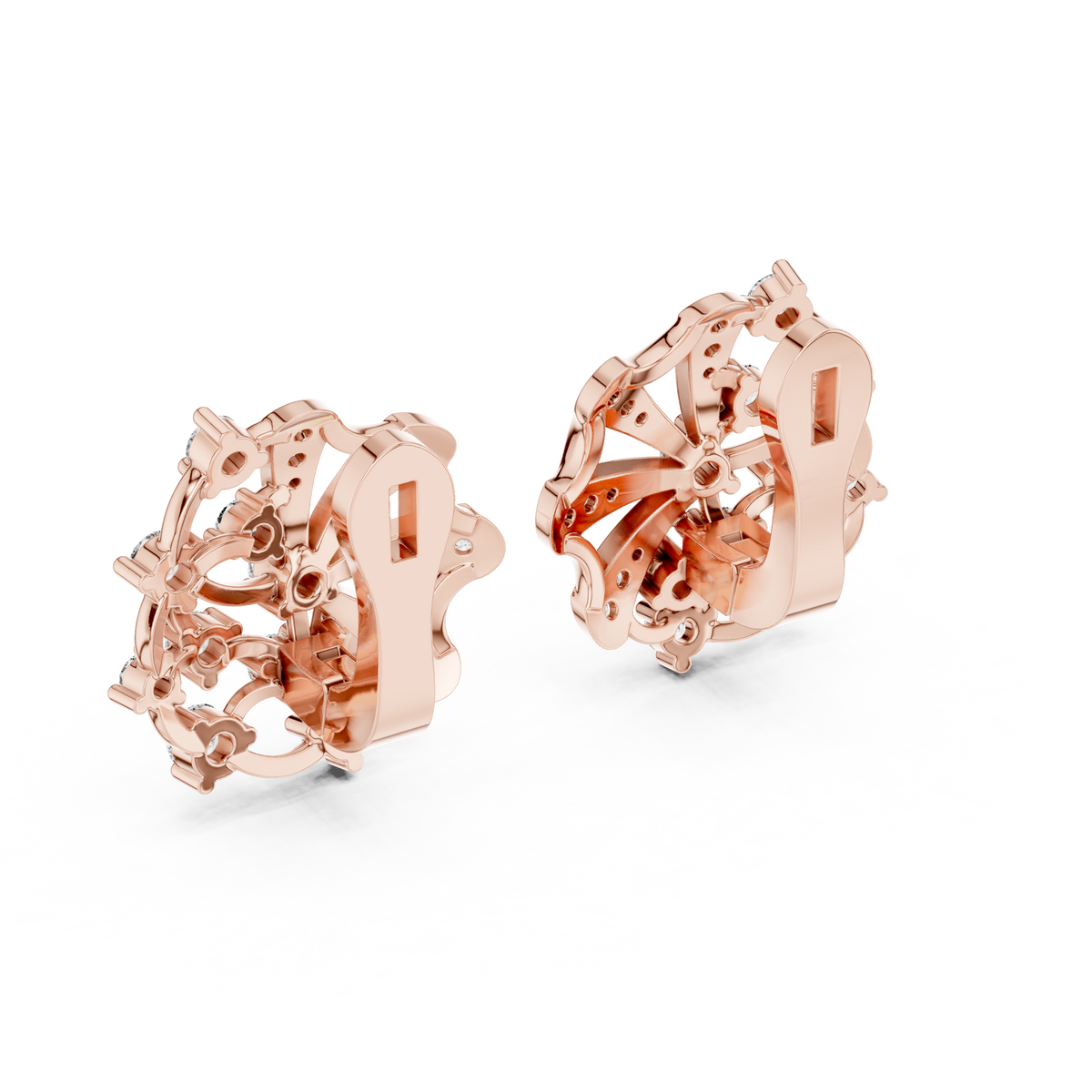 Calista Floral Marquise Hoops