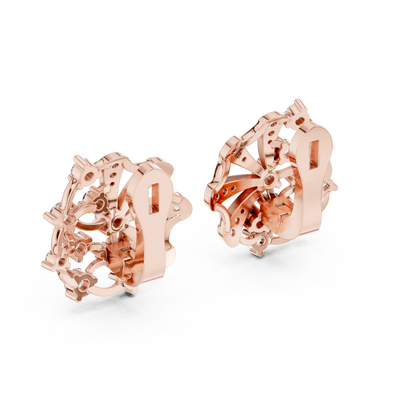 Calista Floral Marquise Hoops