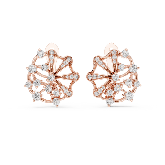 Calista Floral Marquise Hoops