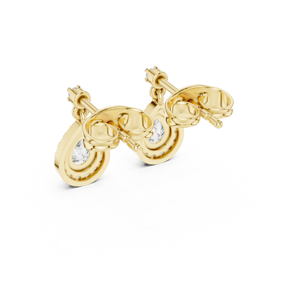 Mirelisse Pear Halo Diamond Drops