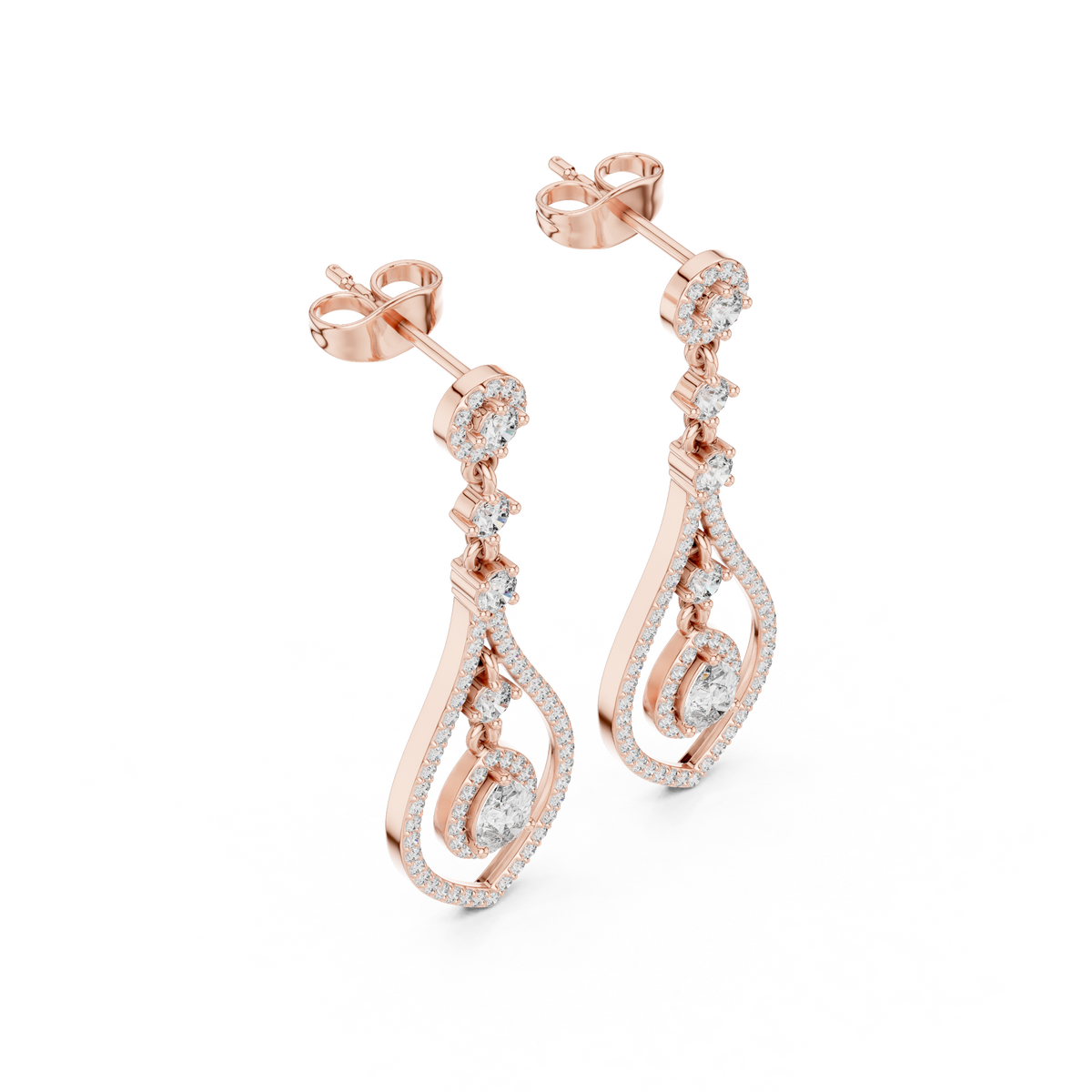 Aurevella Pear Loop Diamond Drops