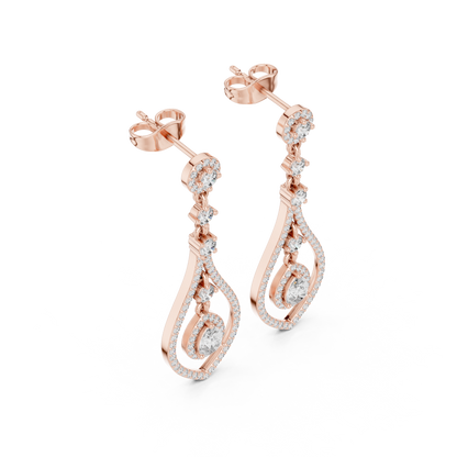 Aurevella Pear Loop Diamond Drops