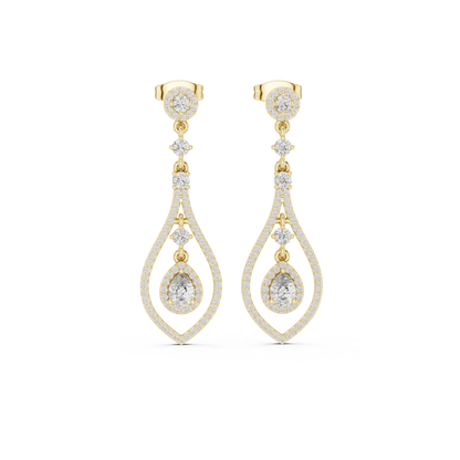 Aurevella Pear Loop Diamond Drops