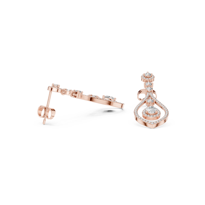 Aurevella Pear Loop Diamond Drops