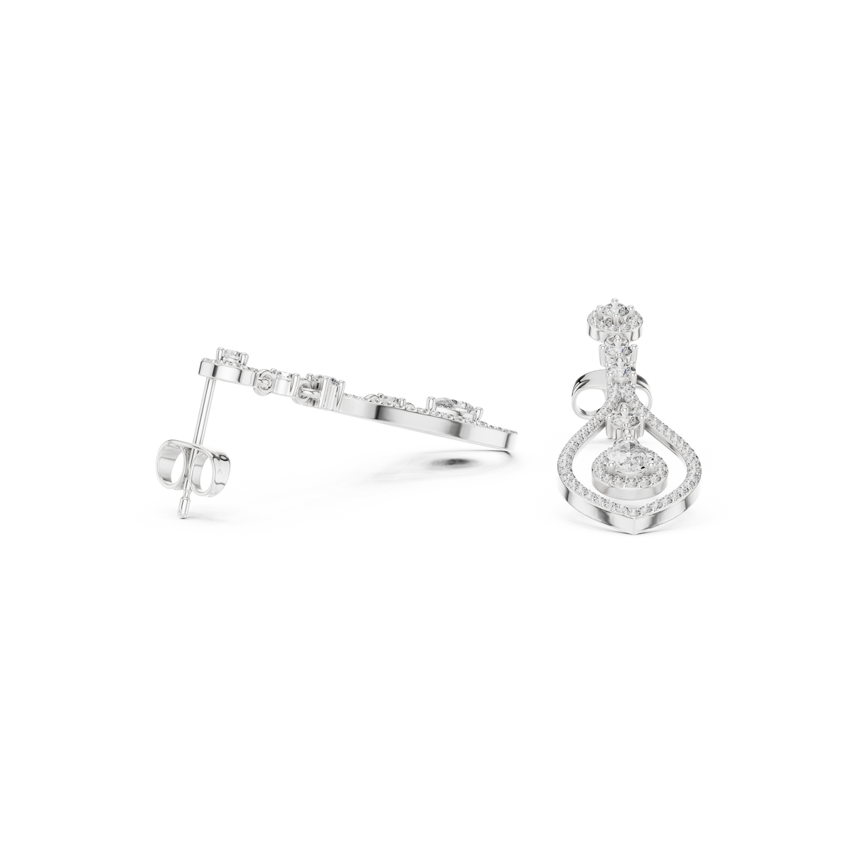 Aurevella Pear Loop Diamond Drops