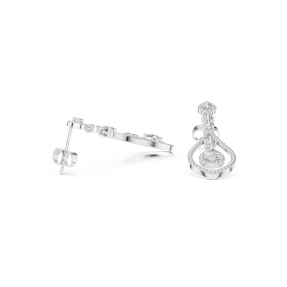 Aurevella Pear Loop Diamond Drops