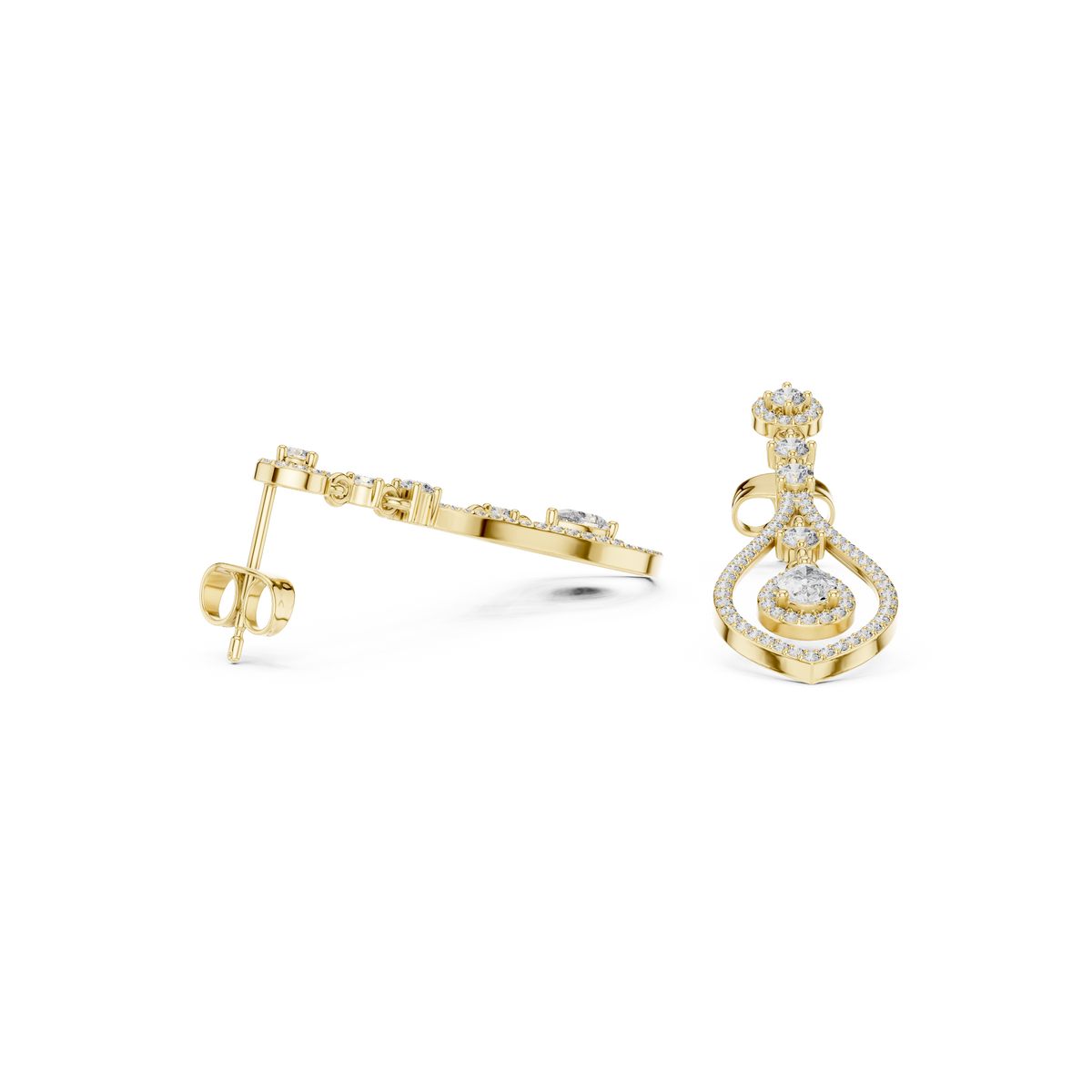 Aurevella Pear Loop Diamond Drops