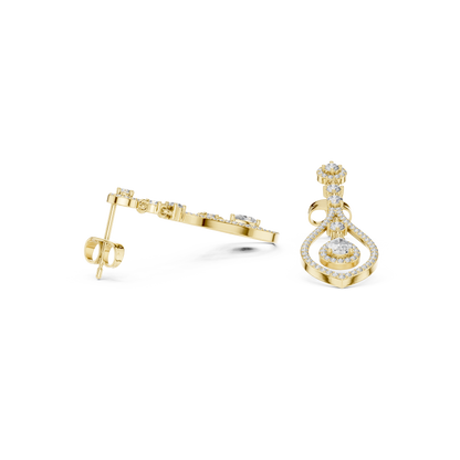 Aurevella Pear Loop Diamond Drops