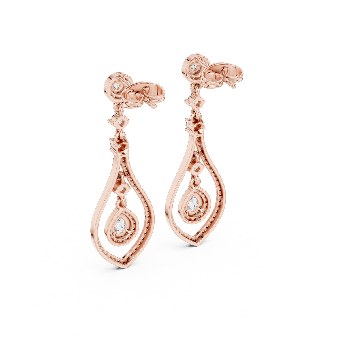 Aurevella Pear Loop Diamond Drops