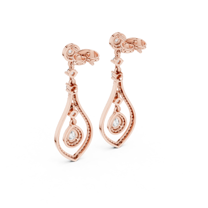 Aurevella Pear Loop Diamond Drops