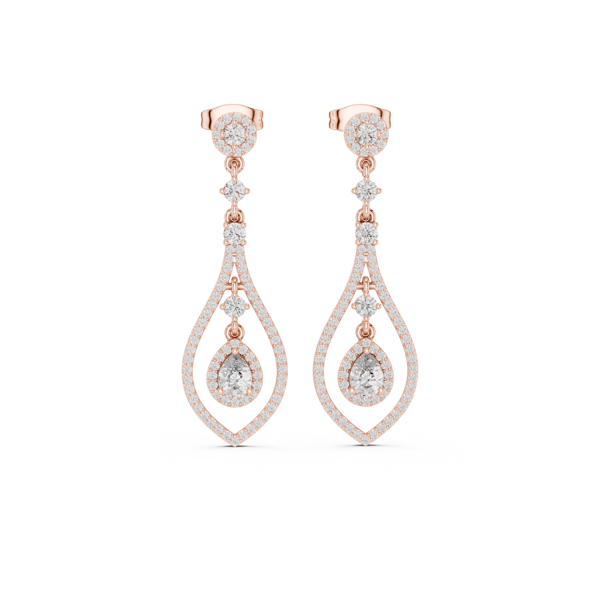Aurevella Pear Loop Diamond Drops
