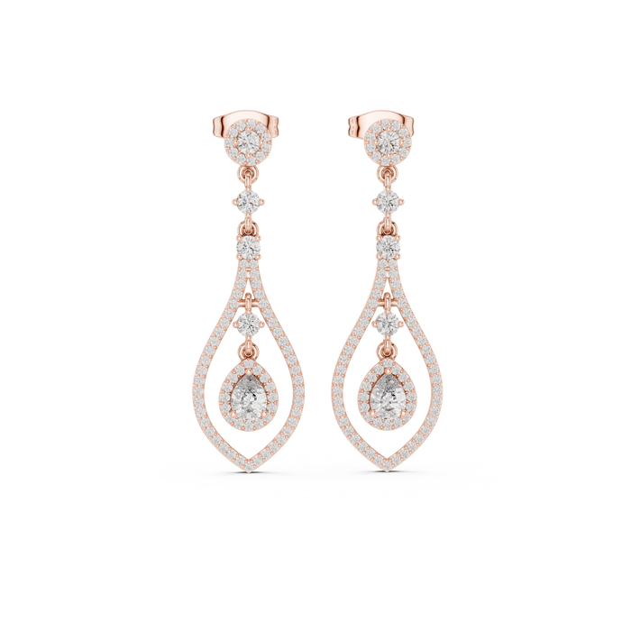 Aurevella Pear Loop Diamond Drops