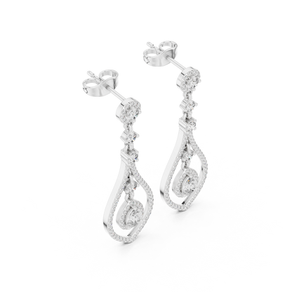 Aurevella Pear Loop Diamond Drops