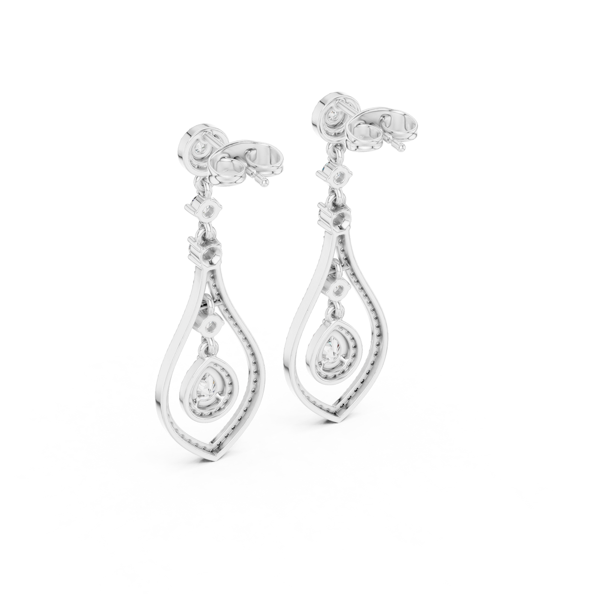 Aurevella Pear Loop Diamond Drops