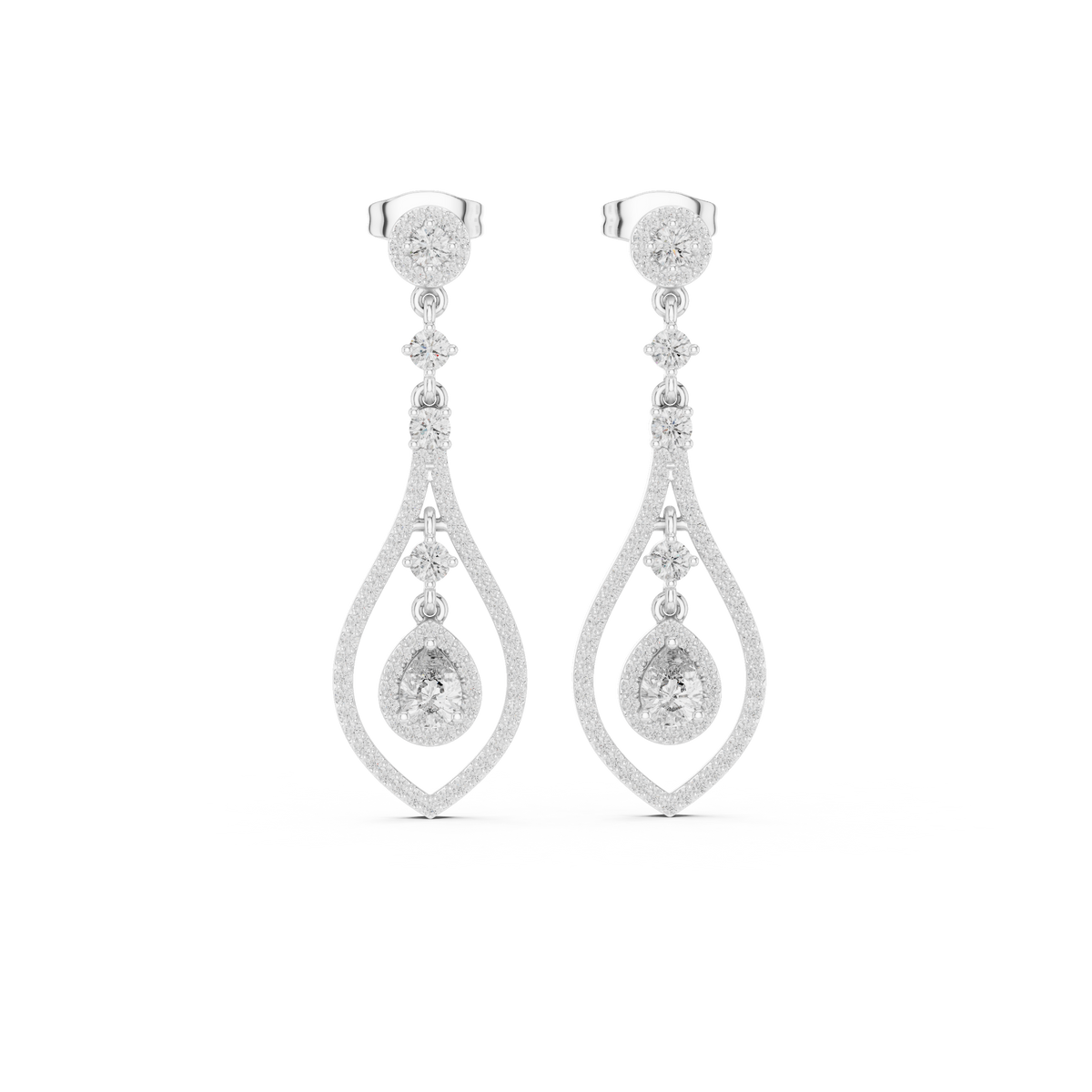 Aurevella Pear Loop Diamond Drops