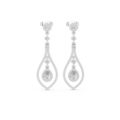 Aurevella Pear Loop Diamond Drops