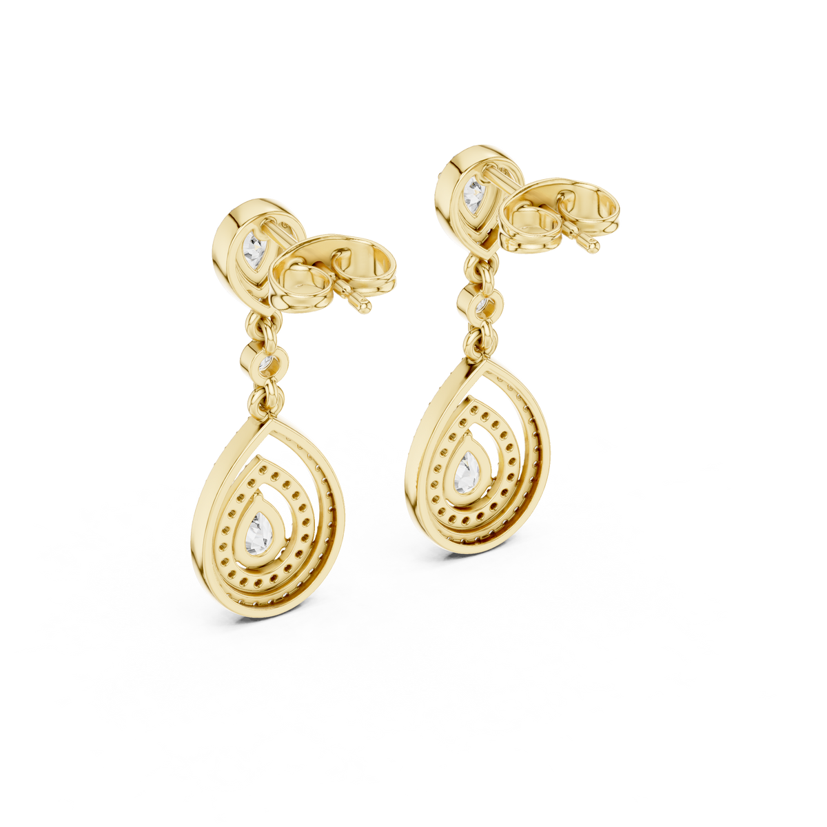 Elvarenne Pear Teardrop Cascade Earring