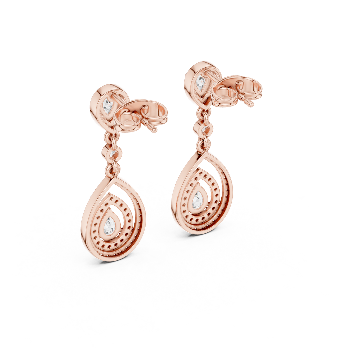 Elvarenne Pear Teardrop Cascade Earring