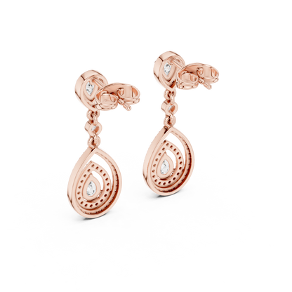 Elvarenne Pear Teardrop Cascade Earring