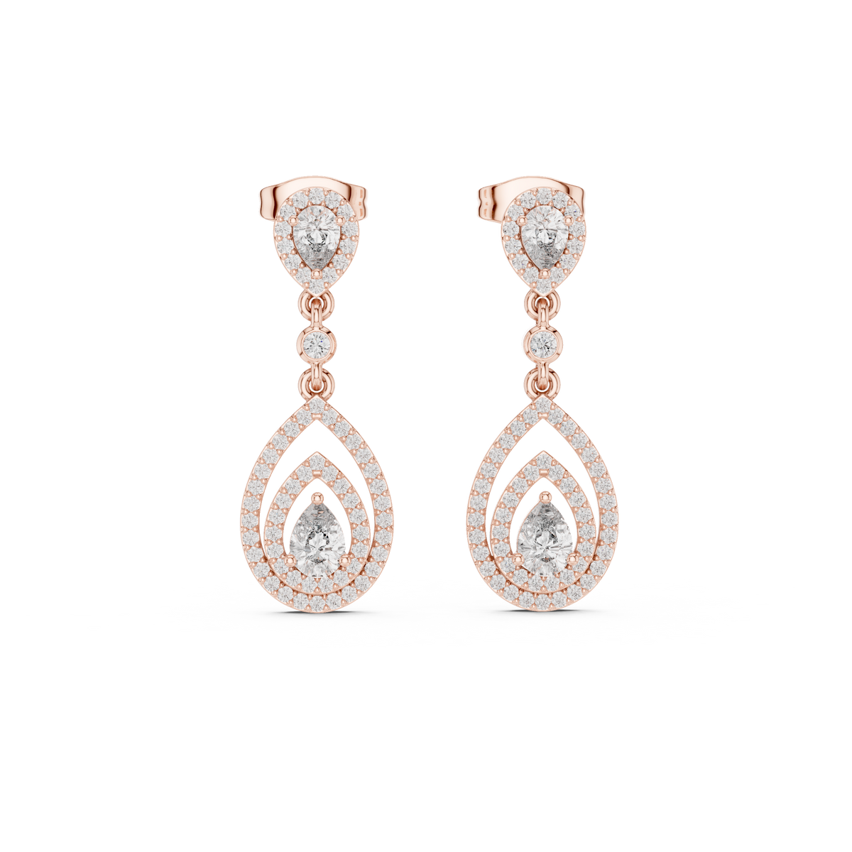 Elvarenne Pear Teardrop Cascade Earring