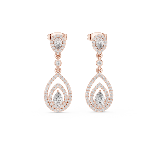 Elvarenne Pear Teardrop Cascade Earring