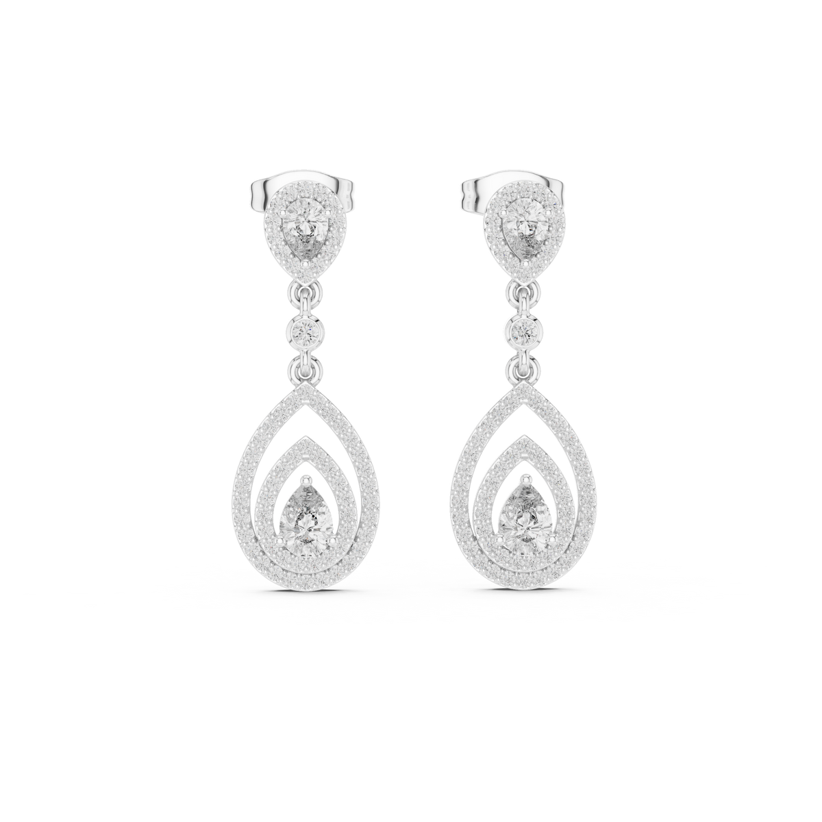 Elvarenne Pear Teardrop Cascade Earring