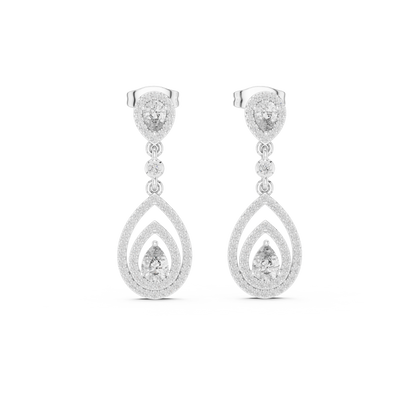 Elvarenne Pear Teardrop Cascade Earring
