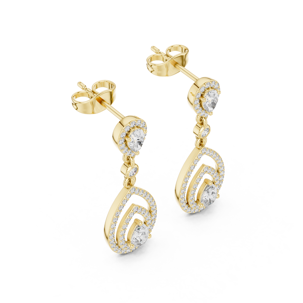 Elvarenne Pear Teardrop Cascade Earring