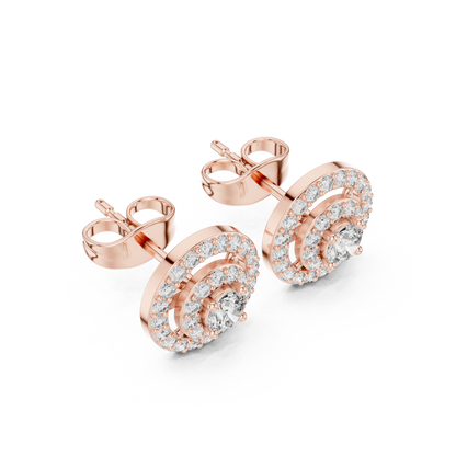 Aurevyn Concentric Double Halo Studs