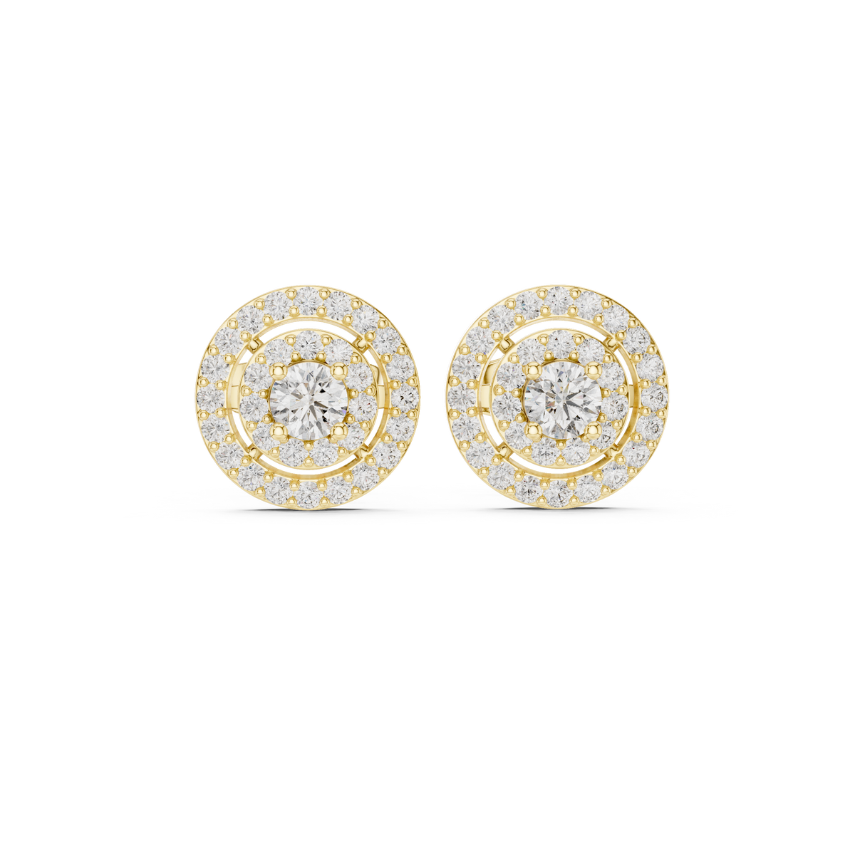 Aurevyn Concentric Double Halo Studs