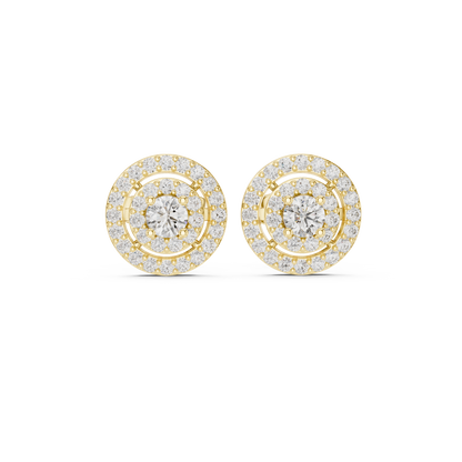 Aurevyn Concentric Double Halo Studs