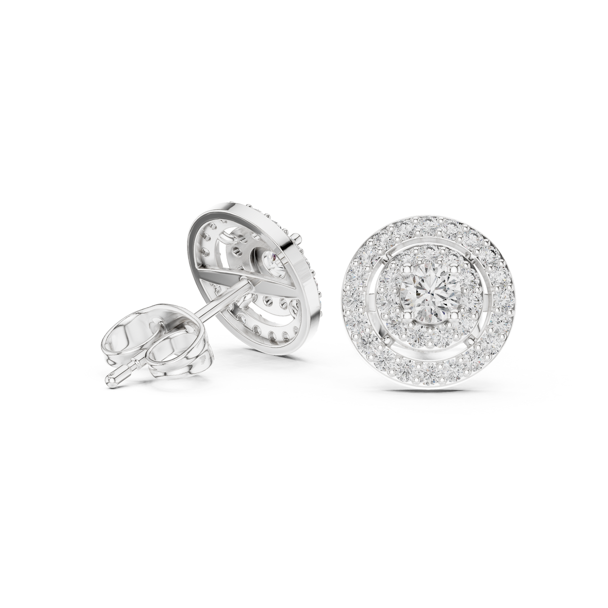 Aurevyn Concentric Double Halo Studs